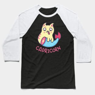Funny Capricorn Cat Horoscope Tshirt - Astrology and Zodiac Gift Ideas! Baseball T-Shirt